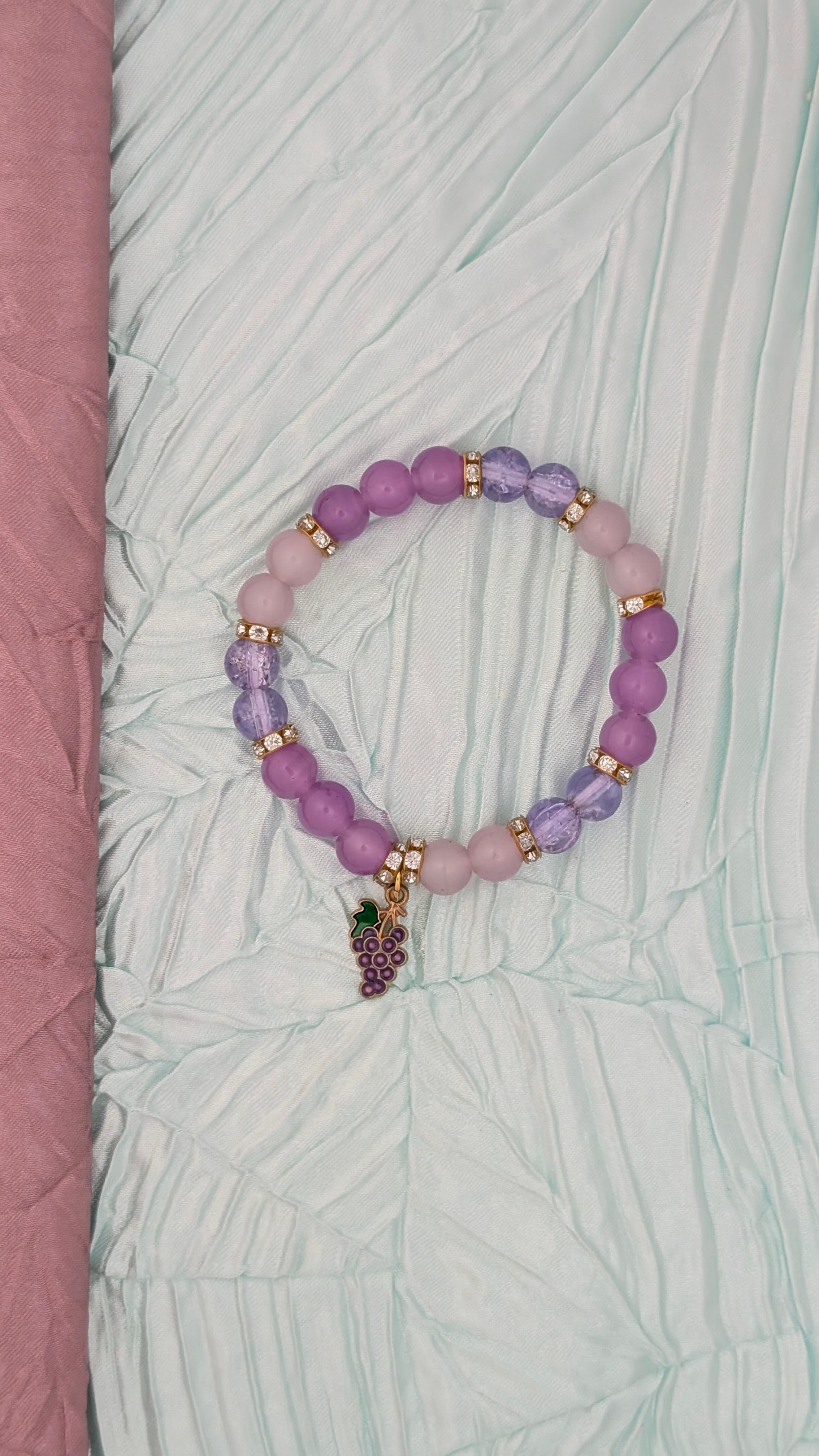 Purple Bracelet with grape charm